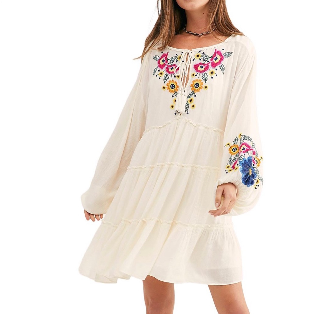 NWT Free People Spell On You Embroidered Dress